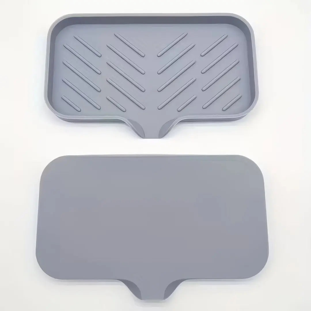 2 Count Silicone Kitchen Drying Mat - Fast Drainage Design, Heatproof & Non-Slip for Produce