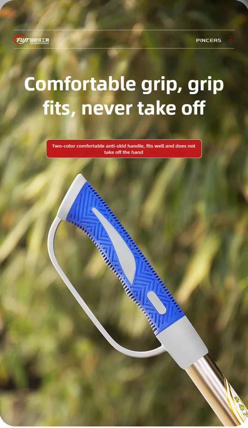 Long-Handle Garden Sickle — Manual Grass & Weed Cutting Tool