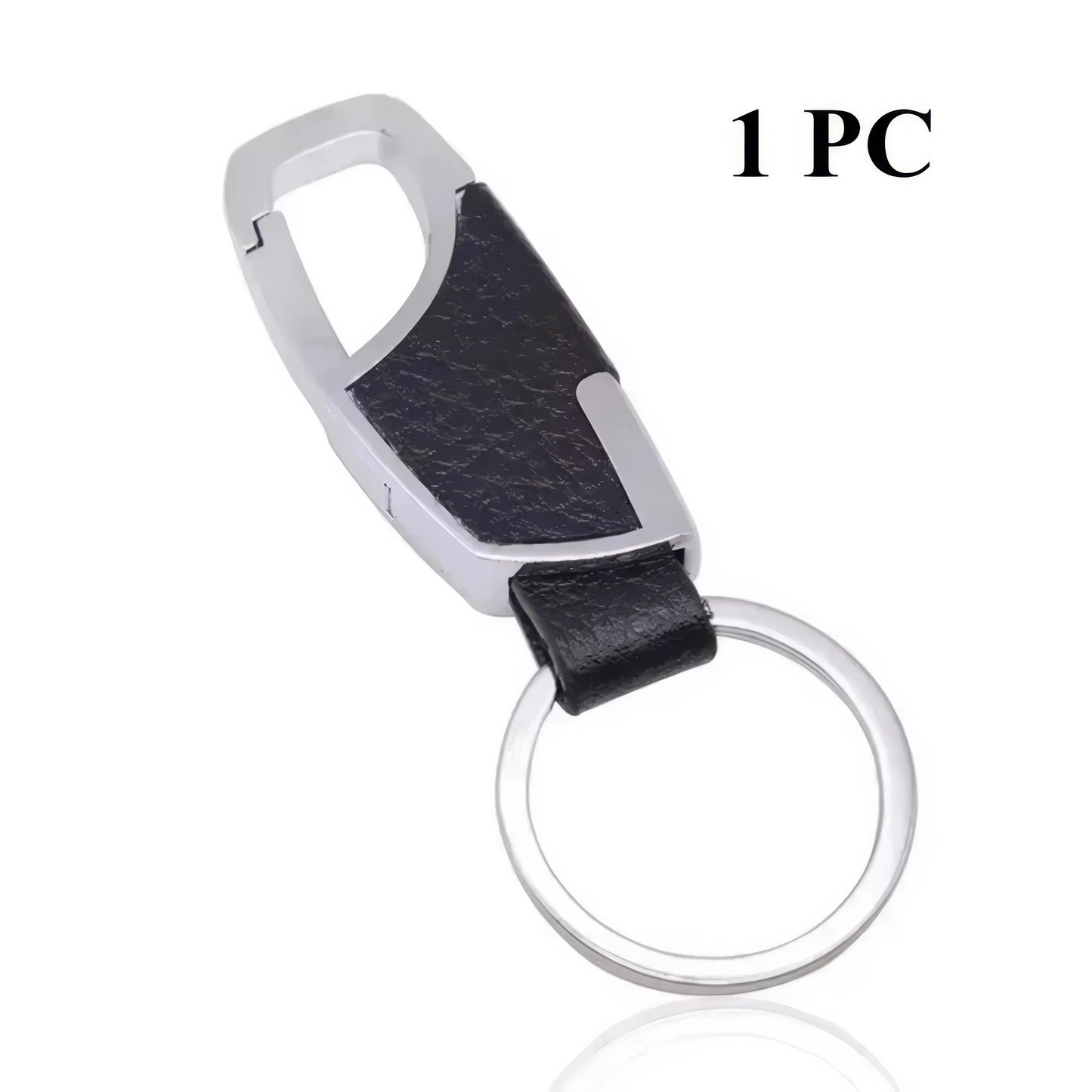 1 Black Car Keychain, Durable Metal Keyring Holder, Practical and Stylish, Suitable for Car Keys, Men's and Women's Gifts