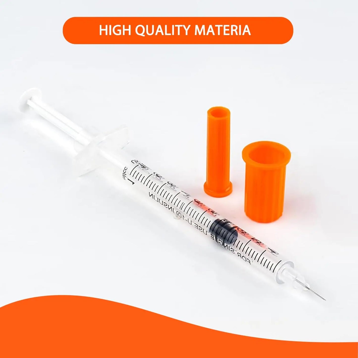 30PACK 0.3ml 0.5ml 1ml Disposable Individually Wrapped Insulin Syringe for Animals,Lab