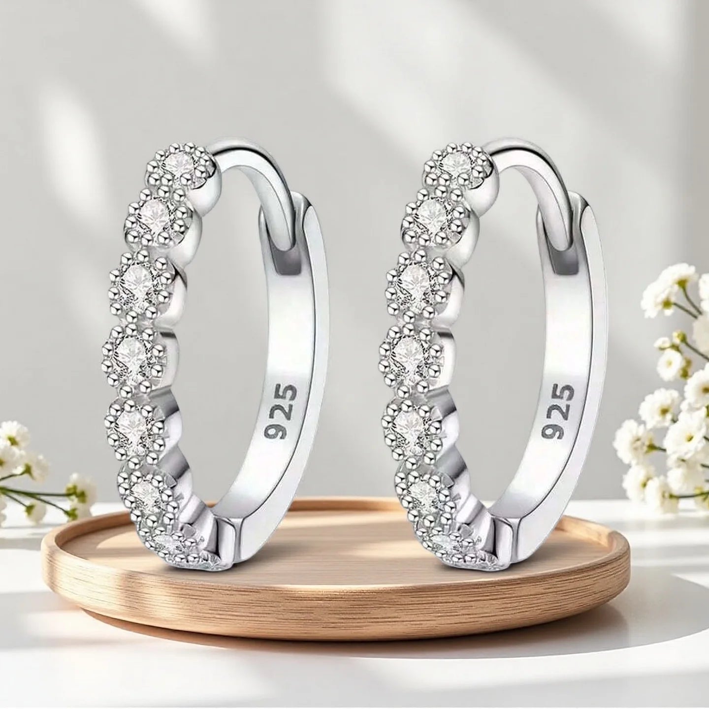 Elegant Silver Stud Earrings for Women, A Versatile and Dainty Single Pair for Everyday Luxury, Timeless Fine Jewelry