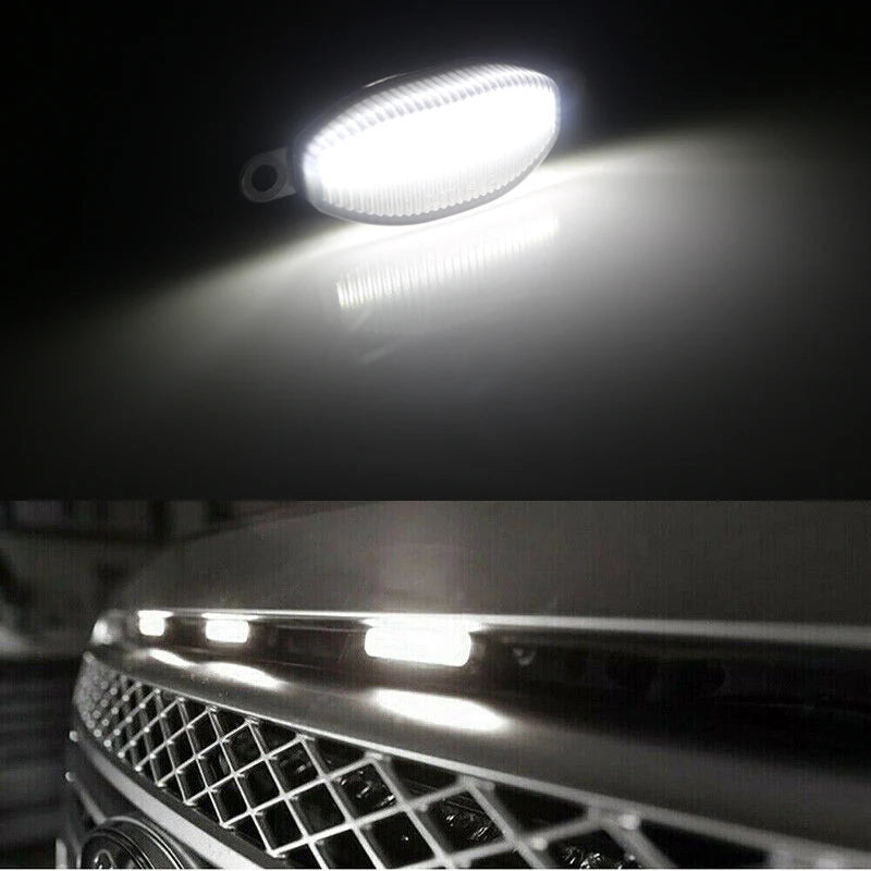 LED Grille Marker Lights, Eagle-Eye Style (Universal) — Amber/White