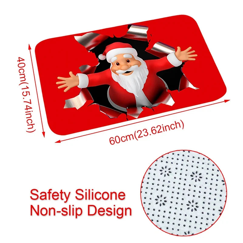 Christmas Door Mat Santa Claus Outdoor Carpet Merry Christmas Decorations For Home 2026 Navidad Xmas Ornament New Year 2026