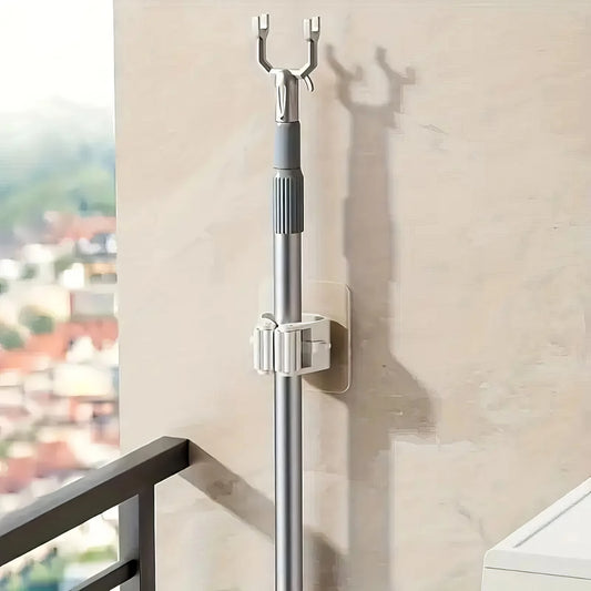 4/8/12 Mop Racks with No Drilling, Space Saving Design, Minimalist Style, Suitable for Bedrooms, Gardens, and Bathrooms