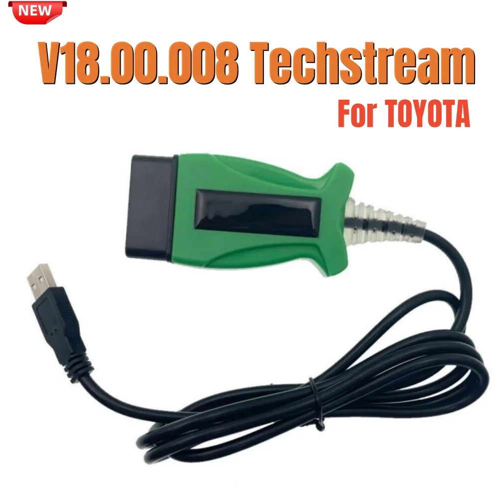 J2534 Passthru Cable For TOYOTA 2 TOYOTA2 TIS 18.00.008 Techstream DLC3 OBDII OBD2 Car Diagnostic Cable Scanner Until 2023 Years