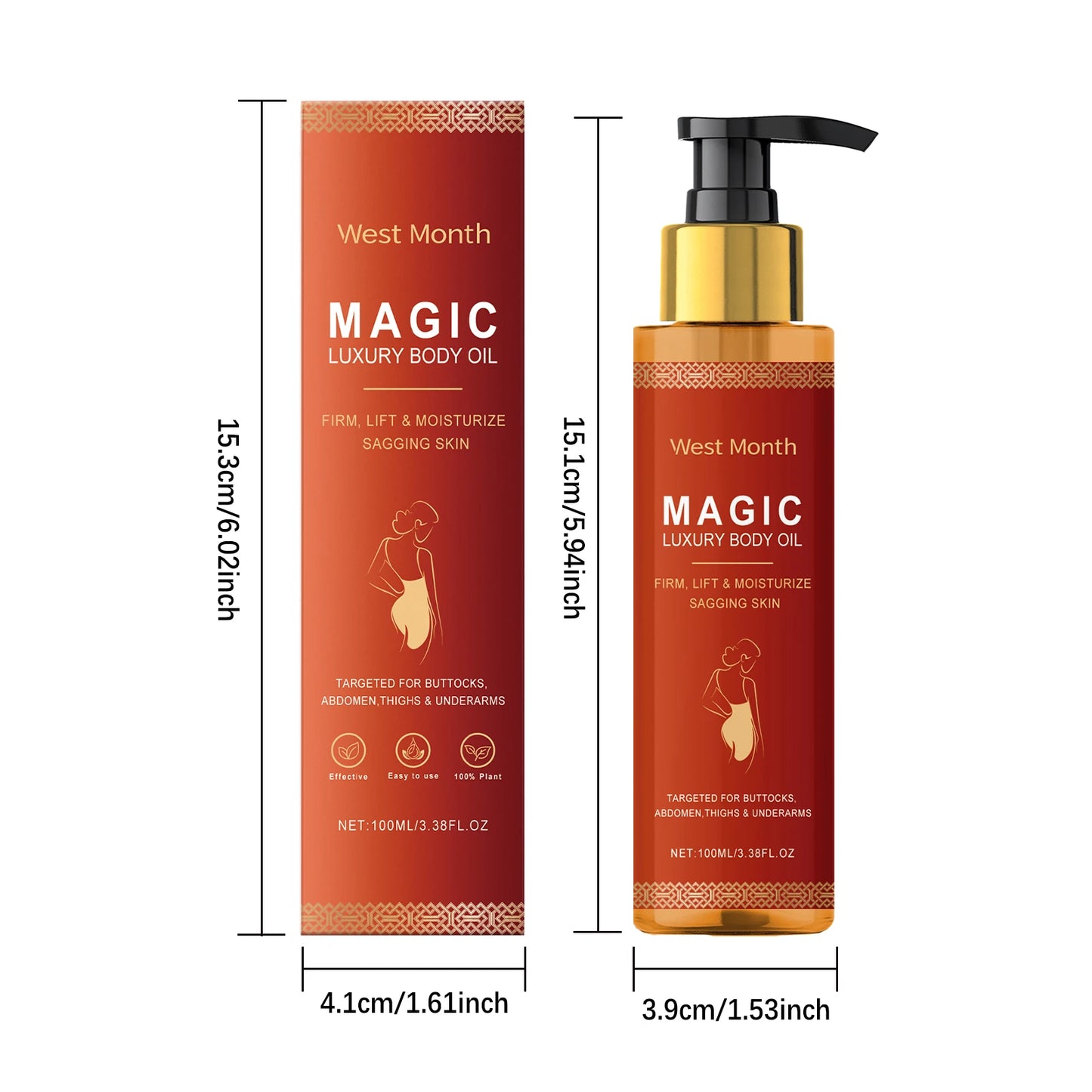 Firming Body Oil Enhance Skin Elasticity Daily Nourishing Reduce Druness Improve Roughness Mild Tightening Body Essential Oil