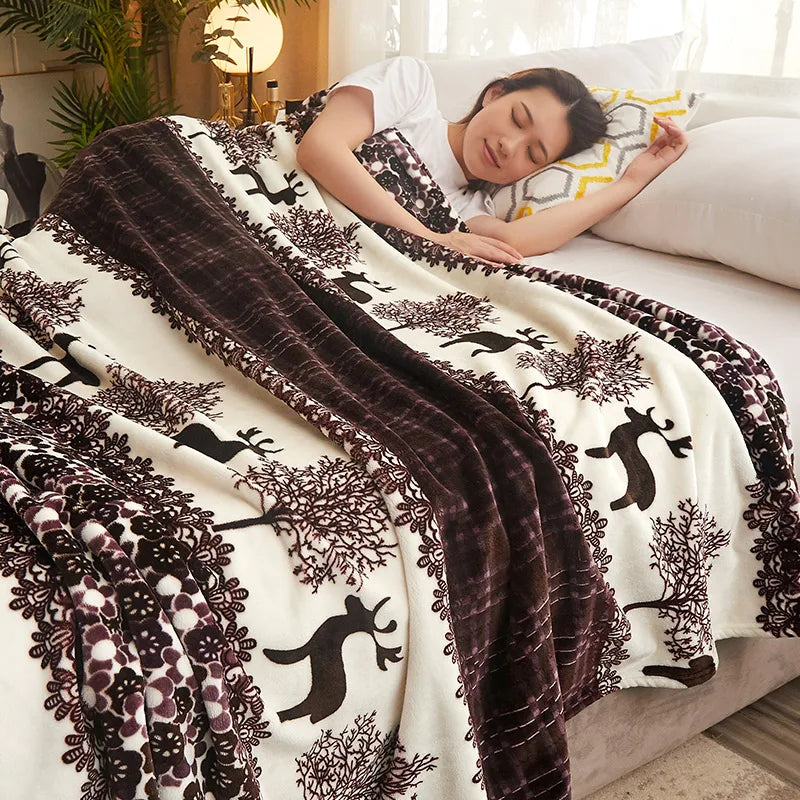Lightweight Flannel Throw Blanket, Floral Designs