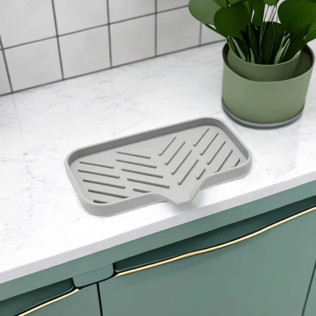 2 Count Silicone Kitchen Drying Mat - Fast Drainage Design, Heatproof & Non-Slip for Produce