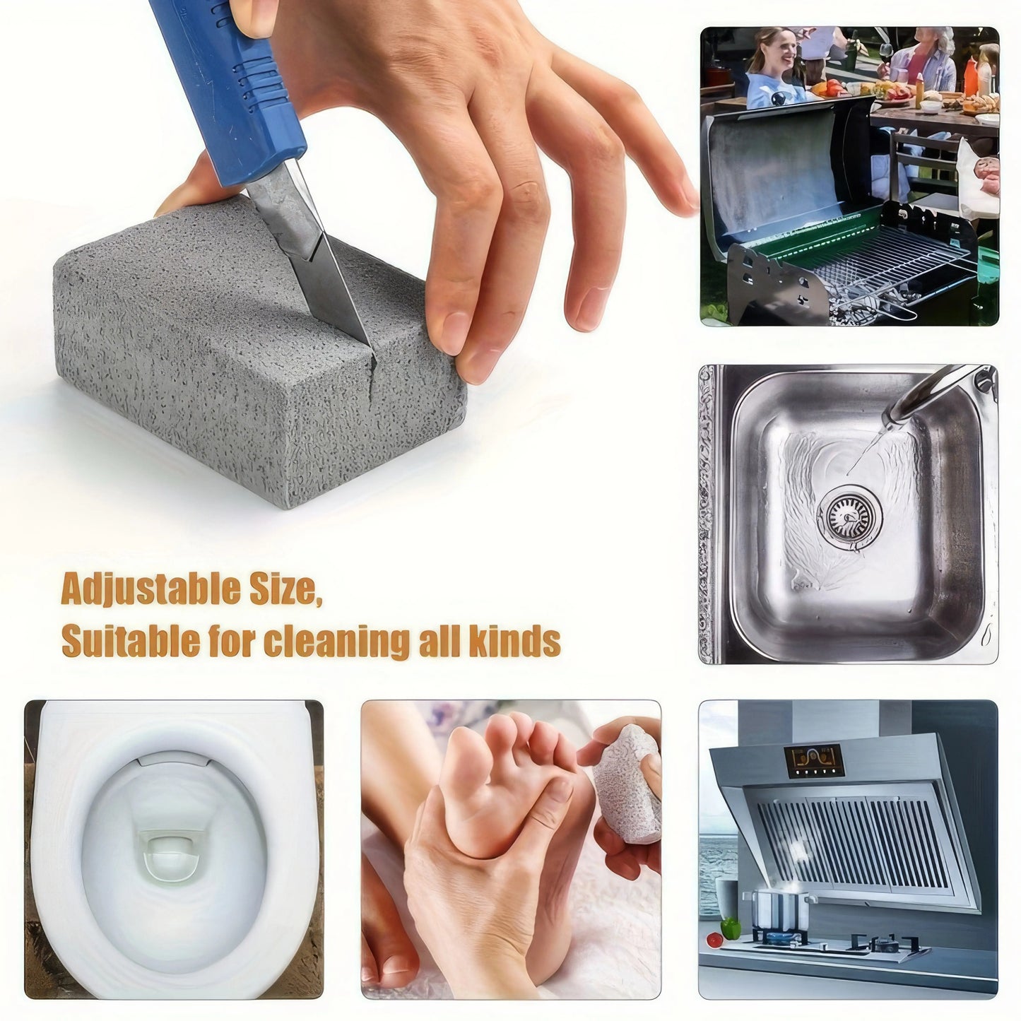 Heavy-Duty Pumice Cleaning Stone for Pots and Grills