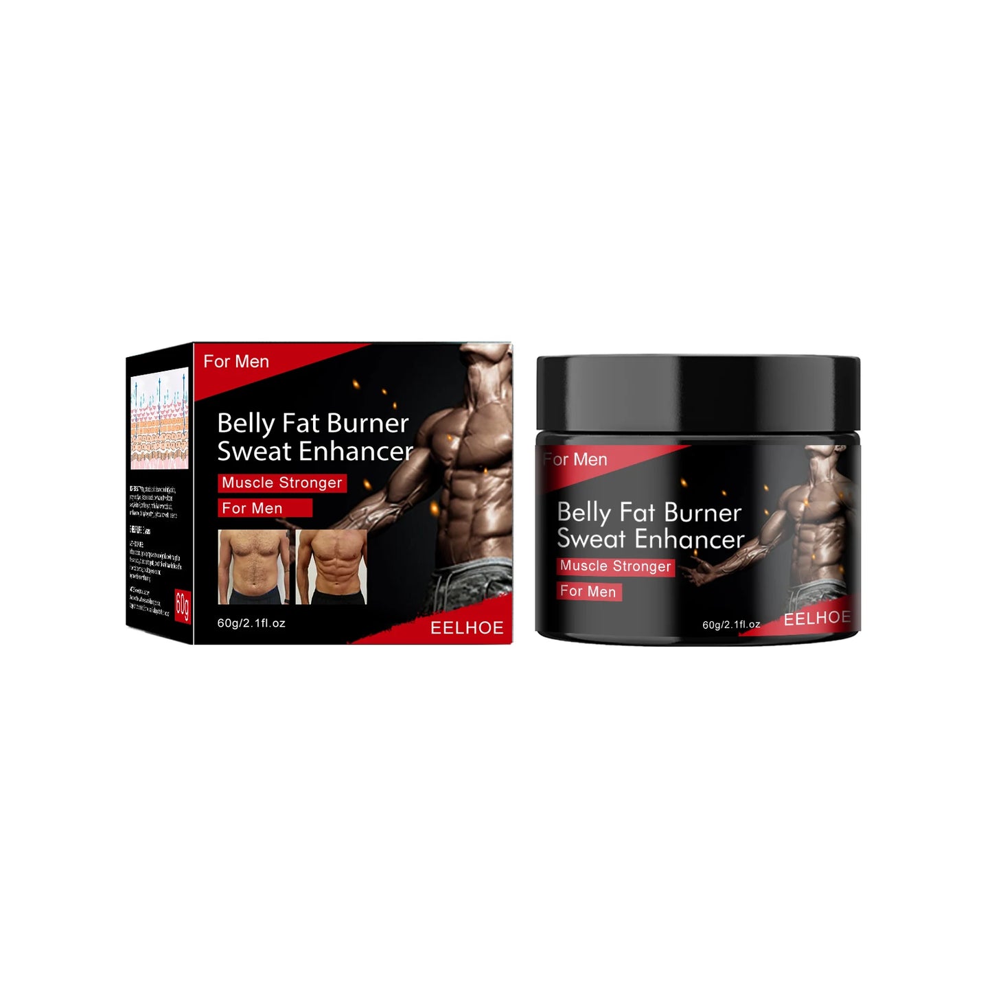 Men Sculpting Cream Abdominal Muscle Fat Reduction Provide Muscle Heat Boost Sweat Anti Cellulite Ab Thermogenic Massage Cream