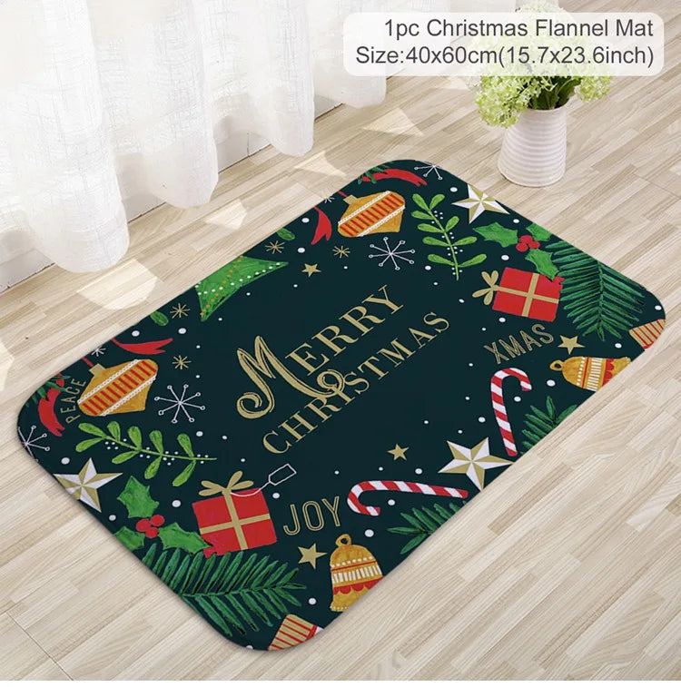 Christmas Door Mat Santa Claus Outdoor Carpet Merry Christmas Decorations For Home 2026 Navidad Xmas Ornament New Year 2026