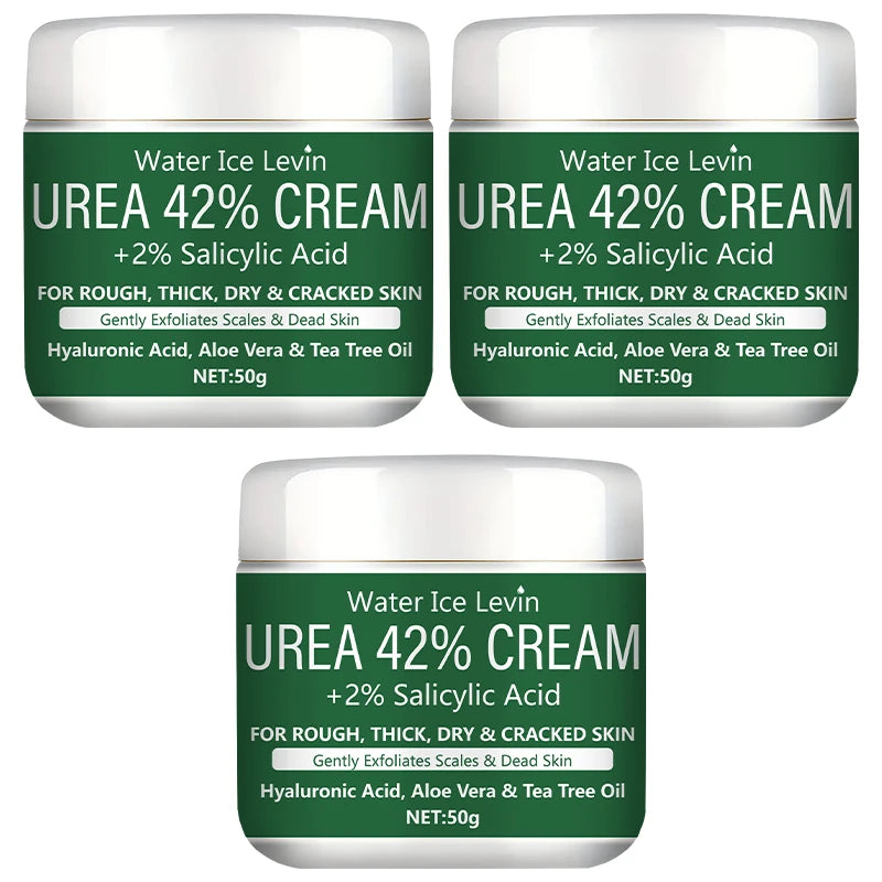 Water Ice Levin 42% Urea Cream + 2% Salicylic Acid – Deep Moisturizing Foot & Hand Cream | Nourishing & Softening 50g