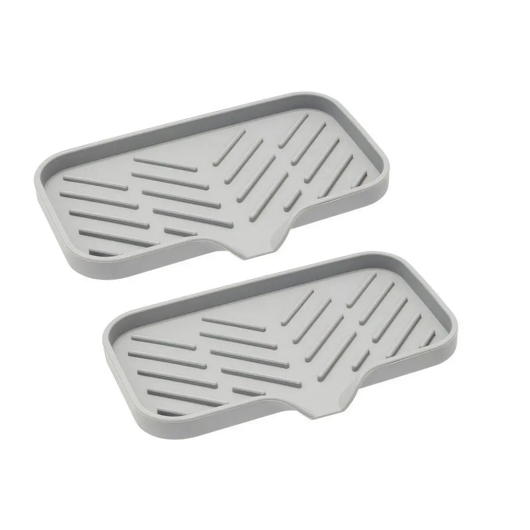 2 Count Silicone Kitchen Drying Mat - Fast Drainage Design, Heatproof & Non-Slip for Produce