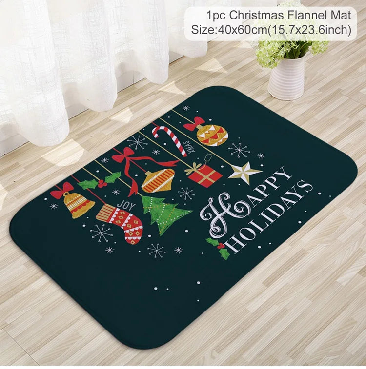 Christmas Door Mat Santa Claus Outdoor Carpet Merry Christmas Decorations For Home 2026 Navidad Xmas Ornament New Year 2026