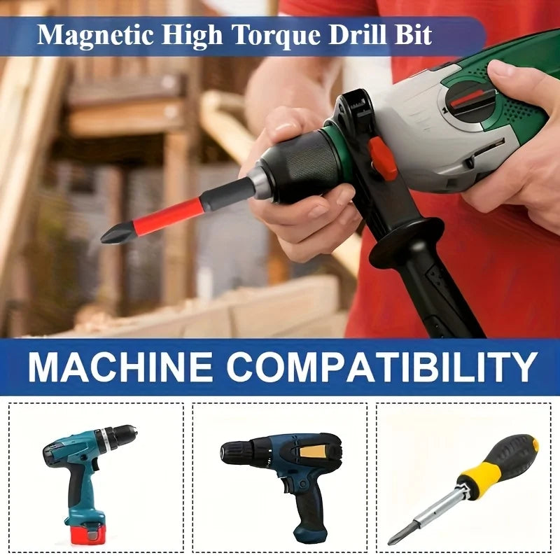 Rafford Magnetic Impact Screwdriver Bit Set 3/6/12Pcs High Torque S2 Steel 1/4"  Phillips PH2 for Electric and Manual Drills