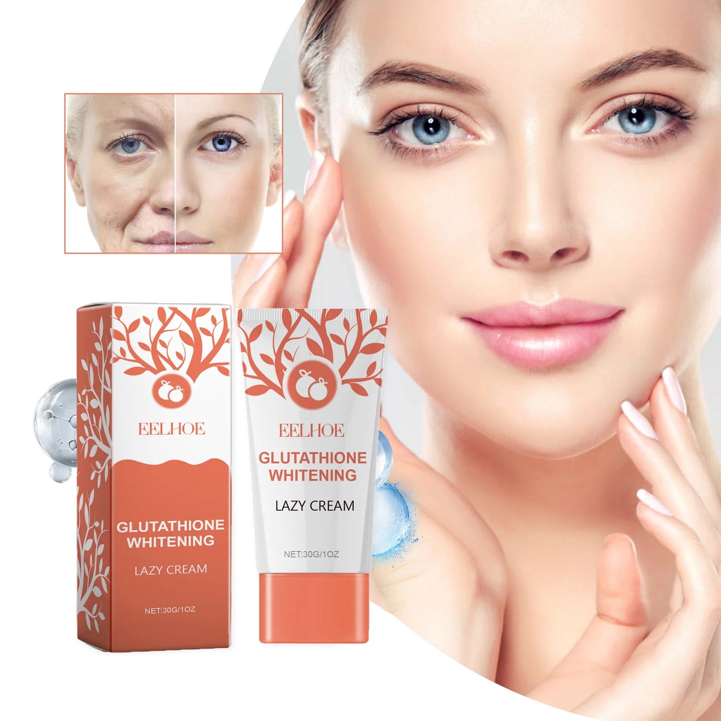 EELHOE 30g Skin Firming Cream Repair Skin Gentle Moisturizing Firming Skin Brightening Lock Water Moisturizing Skin Care Cream