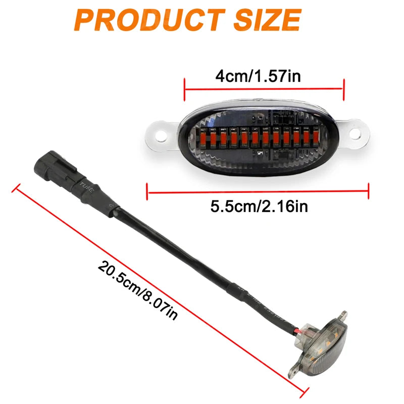 LED Grille Marker Lights, Eagle-Eye Style (Universal) — Amber/White