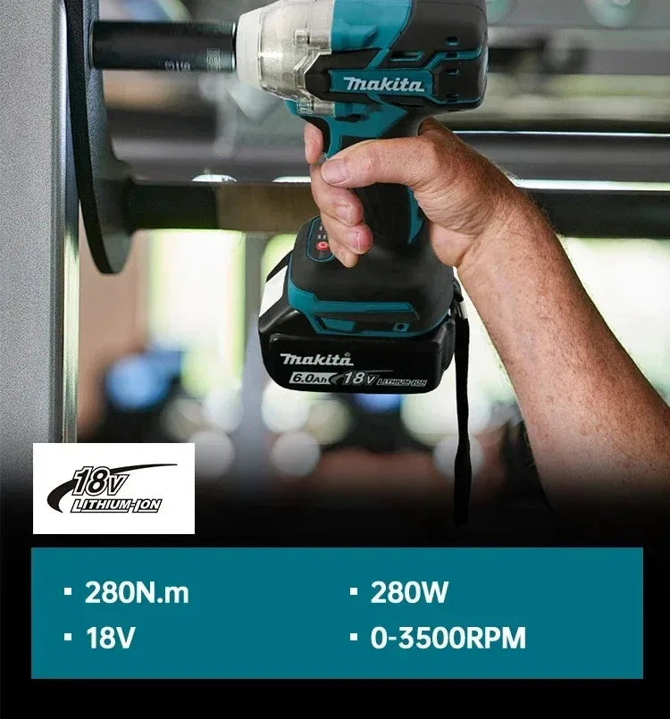 Makita DTW285 18V Brushless Cordless Impact Wrench – High-Torque Power Tool (Tool Only)