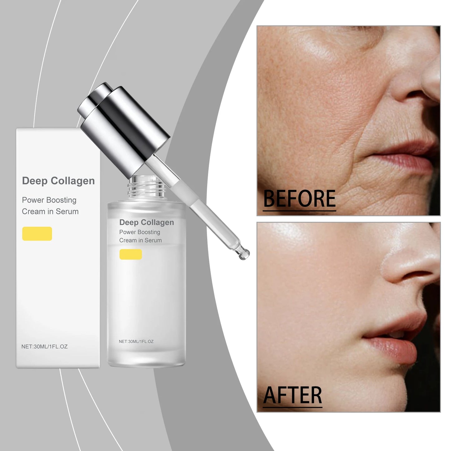 AMZ 30ml Collagen Moisturizing Facial Essence Nourishing Skin Care Smooth Daily Moisture Water for Facial Skin Health