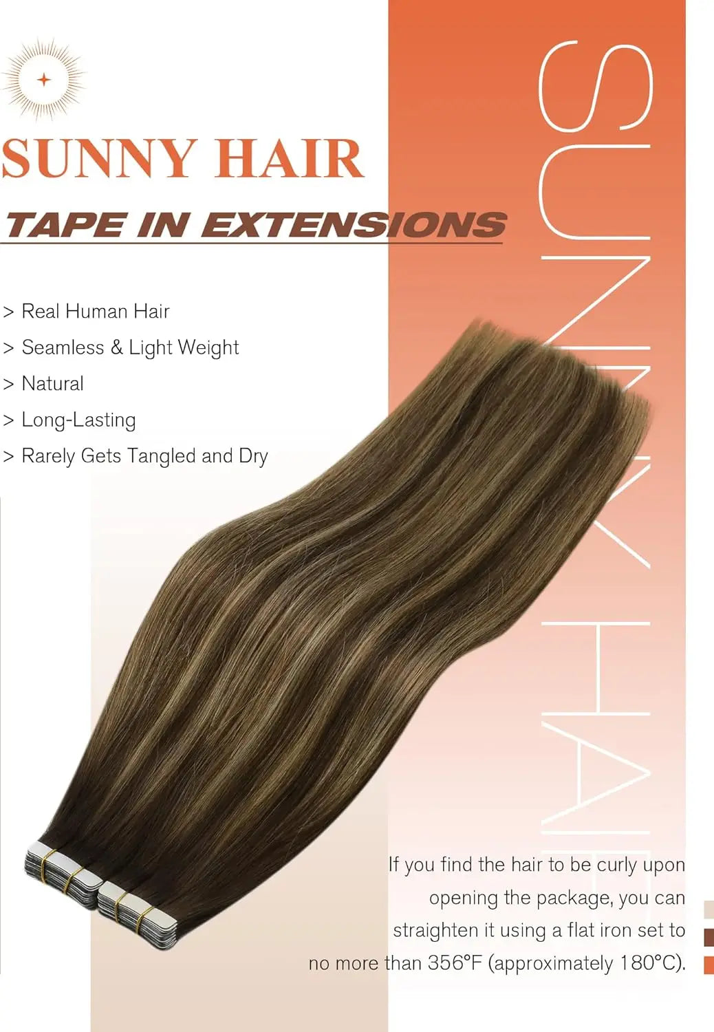 VeSunny Remy Tape In Hair Extensions  Brazilian Human Natural Hair 12-22 inches 30&50G  Balayage Color  Human Hair  Extensions