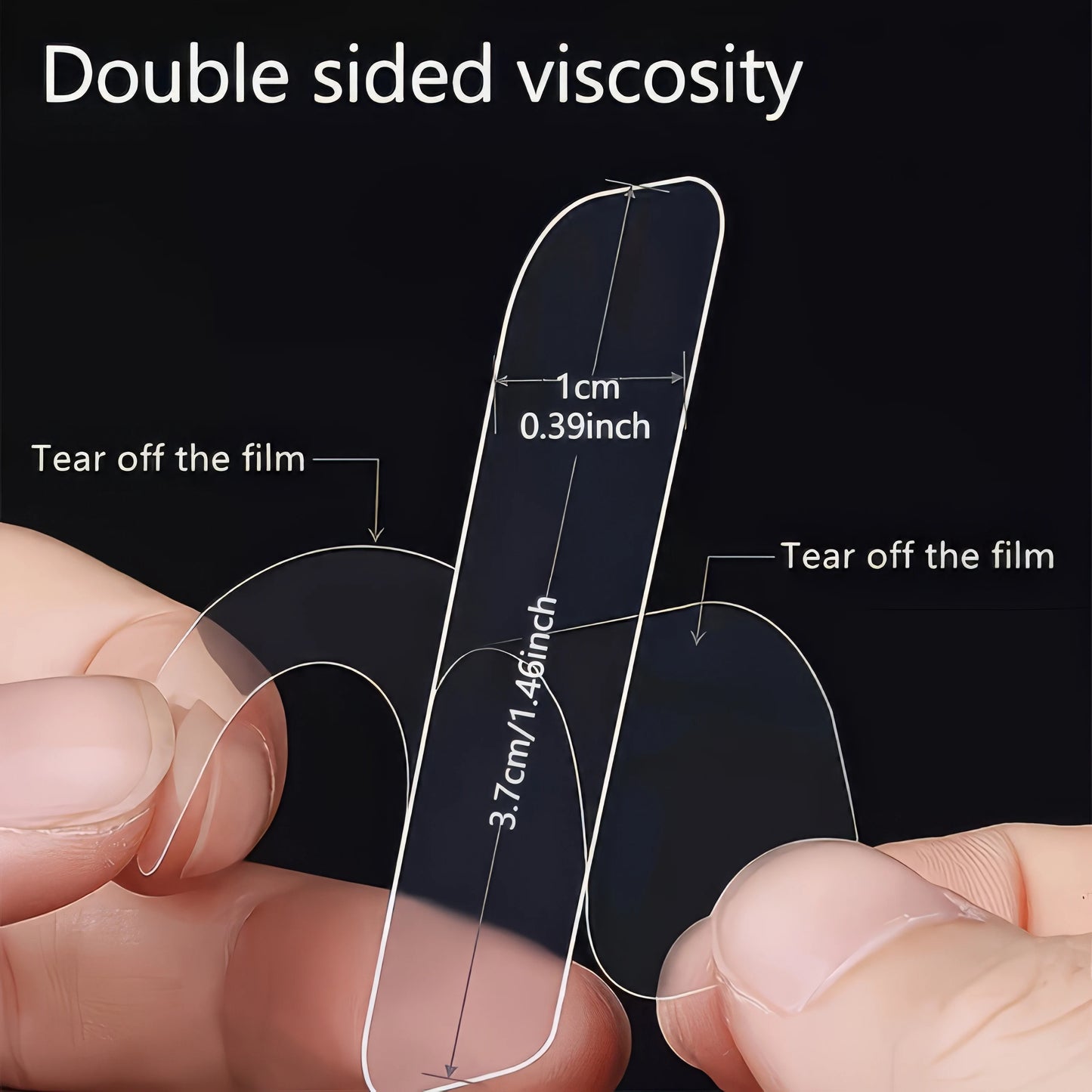2 Boxes/120 Pieces of Transparent Double-sided Tape, Super Adhesive, Suitable for Wall Installation in Homes and Offices