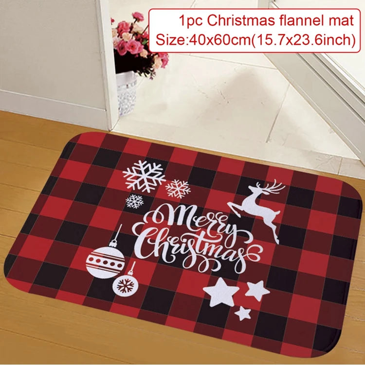 Christmas Door Mat Santa Claus Outdoor Carpet Merry Christmas Decorations For Home 2026 Navidad Xmas Ornament New Year 2026