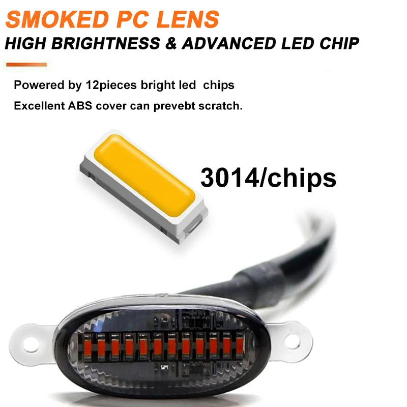 LED Grille Marker Lights, Eagle-Eye Style (Universal) — Amber/White
