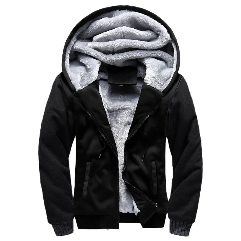 Men's Camo Fleece-Lined Hooded Jacket