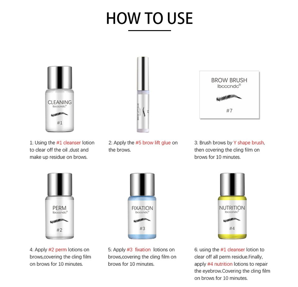Brow Lamination Kit Semi-permanent Brow Lift Extension Kit Brow Lash Lift Brow Lamination Eyelash Lifting Perming Lashes Makeup