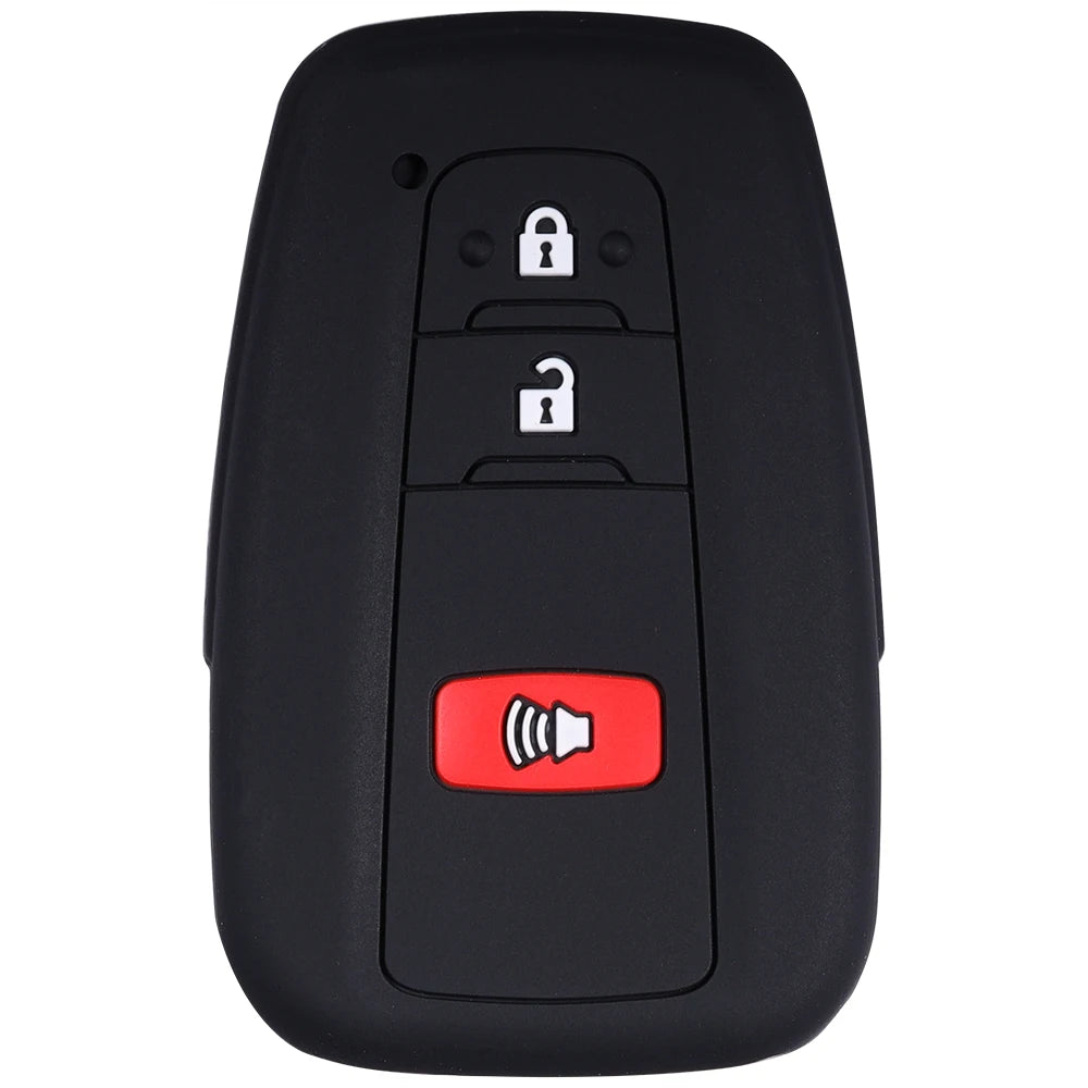 Lcyam Key Fob Cover Case Remote Protector Smooth Silicone Fits for Toyota Rav4 Corolla Camry Hilux Car Accessories Key Cover