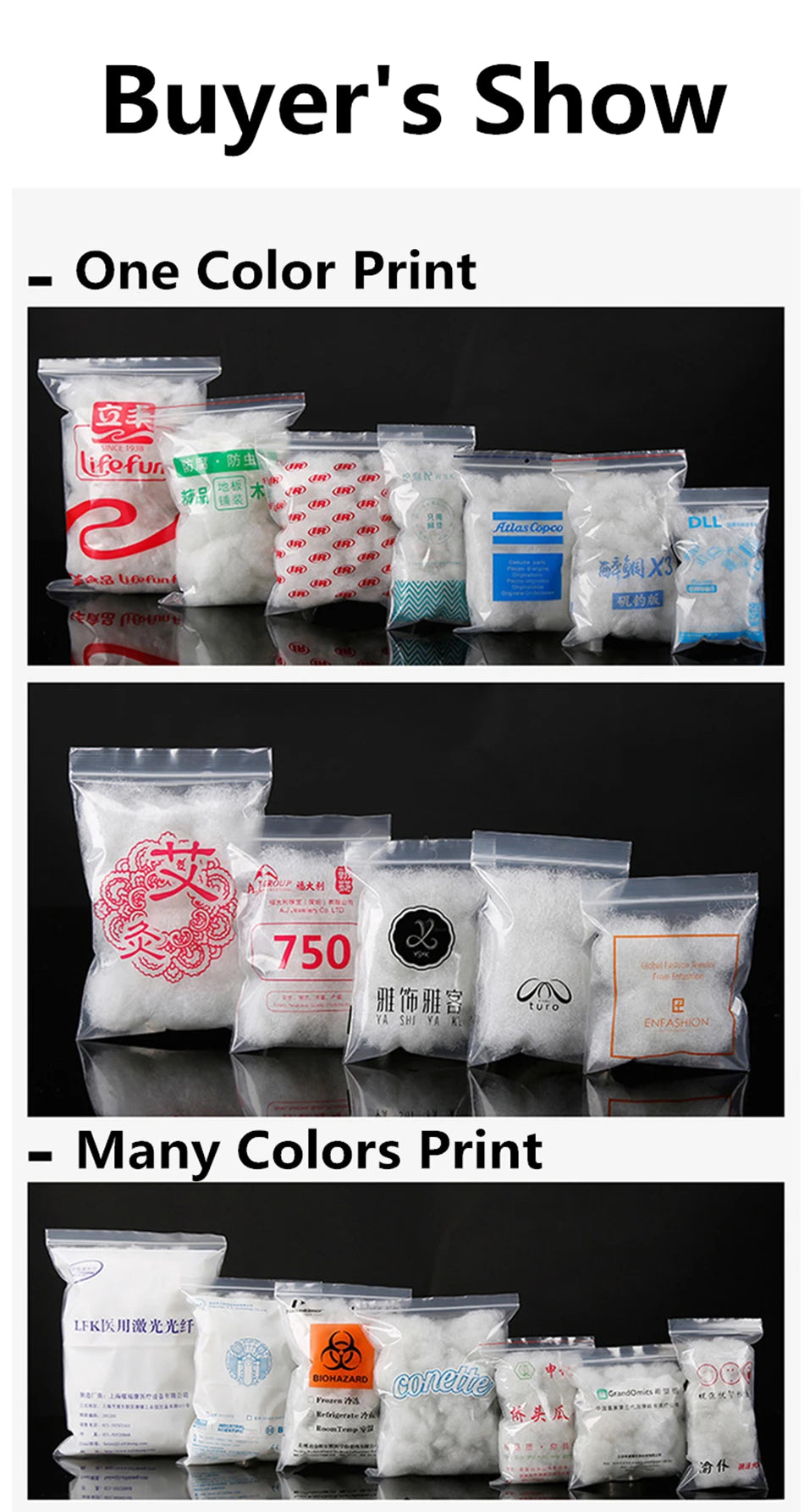 StoBag 100pcs Transparent Small Zippered Plastic Bag Reclosable Thick Clear Jewelry Gift Food Pouch Custom Print Logo(Extra Fee)