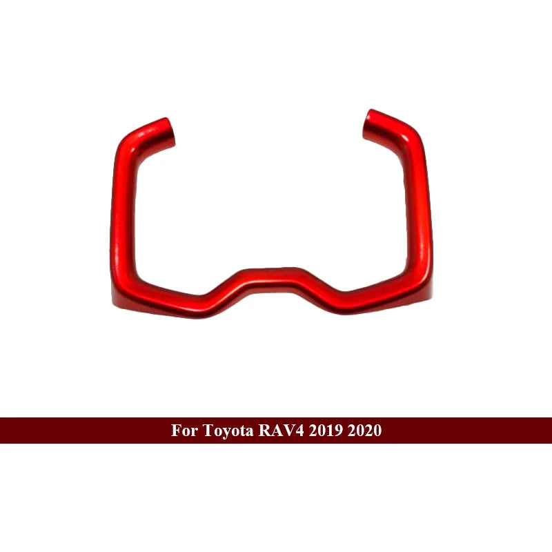 Car Interior Red Chrome Decoration Accessories For 2019-2021 Toyota RAV4 Armrest Console Strips Water Cup Cover Air Vent Trims