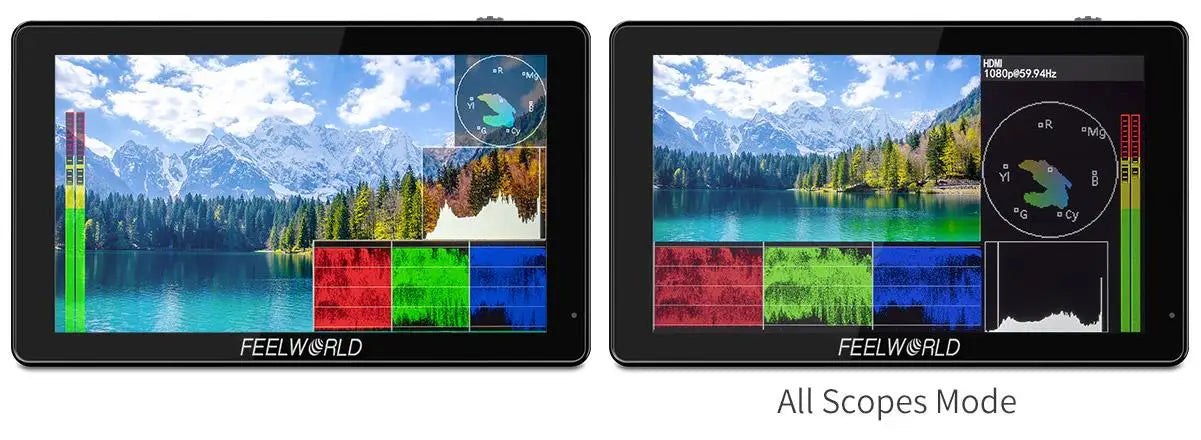 FEELWORLD 5.5 Inch 3000nit Ultra Bright Touch Screen Camera DSLR Field Monitor 4K HDMI Instal Kit for  Gimbal Rig Youtube LUT5