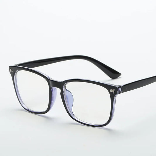 Square Full Frame Plain Glasses - Unisex Clear Lens Eyeglasses - photo 6