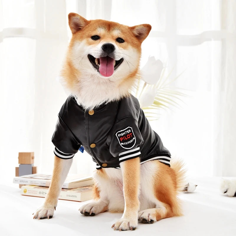 Shiny Dog Jacket with Plush Trim - Warm Winter Coat for Small Dogs - photo 4