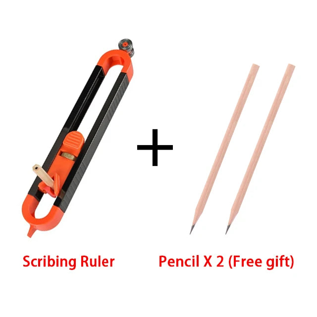 Profile Scribing Ruler Contour Gauge with Lock - Precise Scribe Tool Woodworking Edge Corner Measuring Profile Duplicator