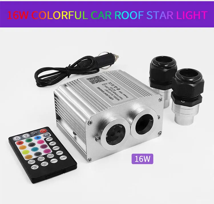 16w Twinkle LED Car Starry Sky Light Roof Star Night Lights Interior Starry Sky Ceiling Auto Interior Stars Fiber Optic Lamp