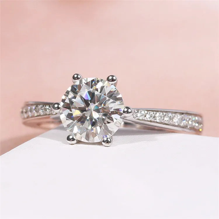 Cubic Zirconia White Gold Ring for Women - Bridal & Wedding