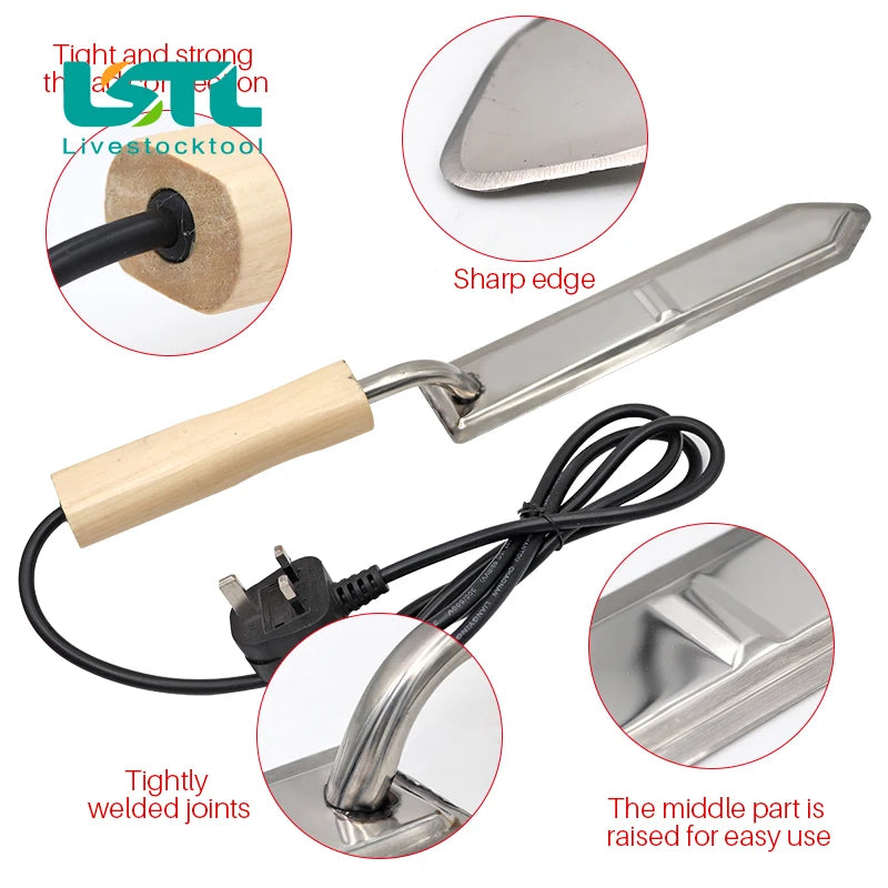 1Pcs Beekeeping Electric Cut Honey Knife 220V Honey Cutter Beehive Beekeeping Equipment Heats Up Quickly Cutting