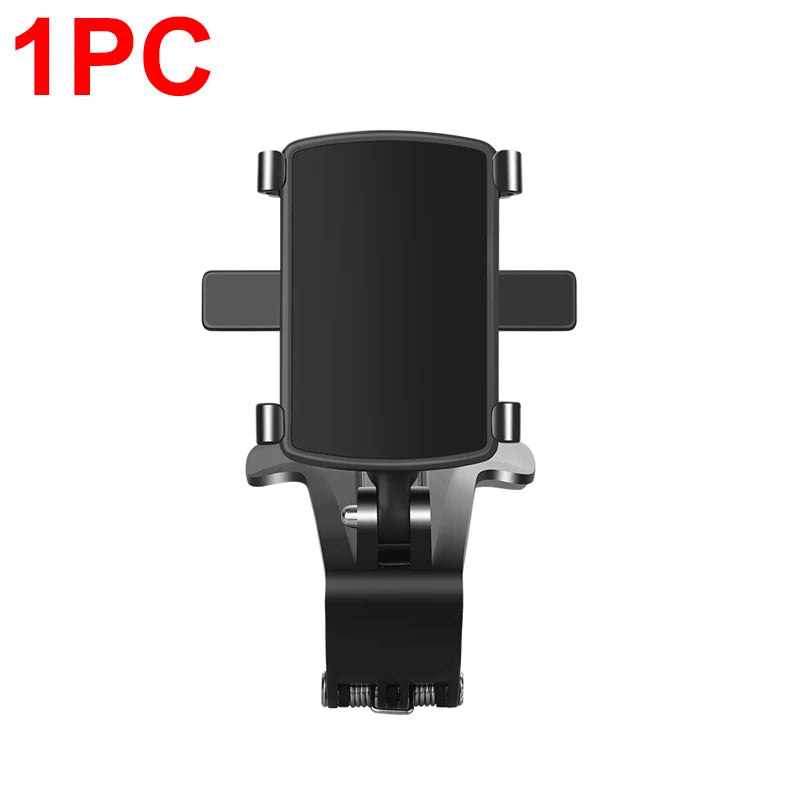 360° Universal Car Phone Holder – Dashboard, Mirror & Sun Visor Mount for 3–7" Phones