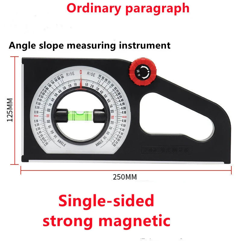 High Precision Angle Slope Measuring Instrument Magnetic Level Bubble Inclinometer Protractor Angle Finder Slope Scale Level