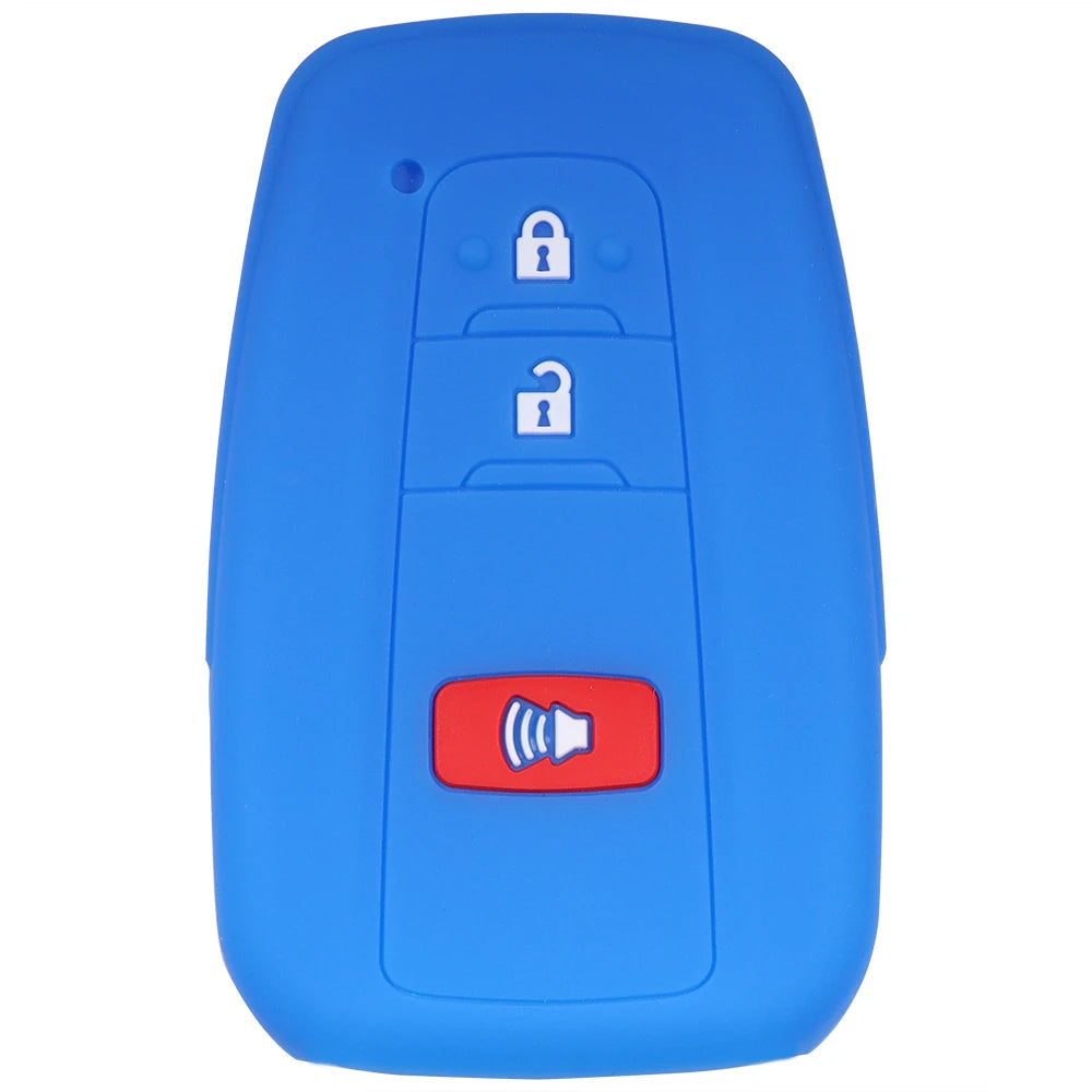 Lcyam Key Fob Cover Case Remote Protector Smooth Silicone Fits for Toyota Rav4 Corolla Camry Hilux Car Accessories Key Cover