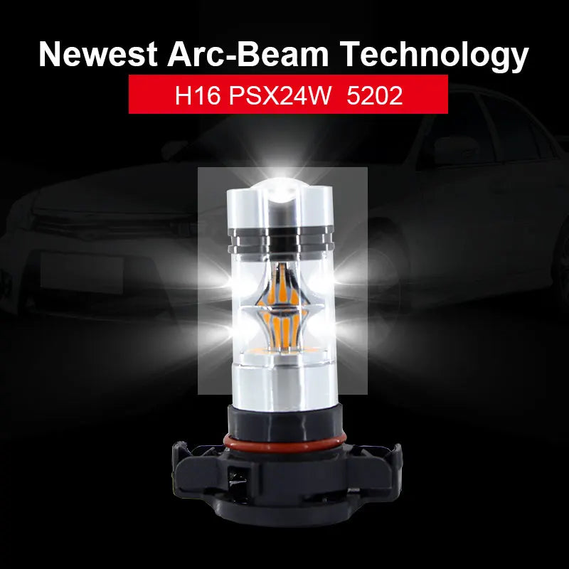 2PCS For Jeep Compass 2017 2018 2019 LED Car Front Daytime running Light Bulbs DRL Lamps 2504 PSX24W 6000KError Free Accessories