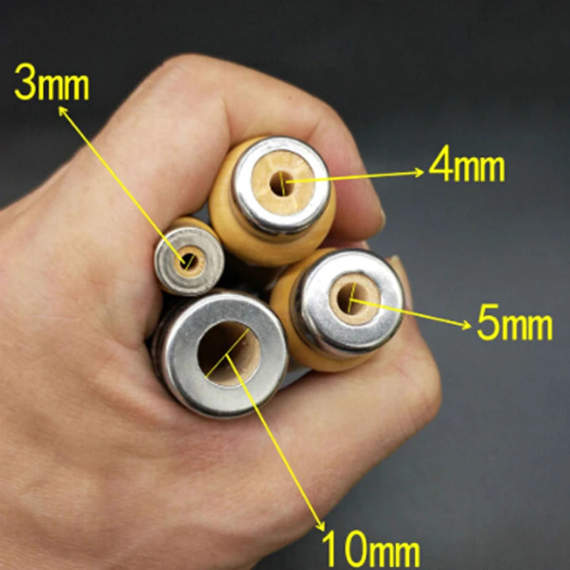 3Pcs/Lot Wooden File Handle Fit Home Tool Stainless Steel Ring Hardwood DIY Acc