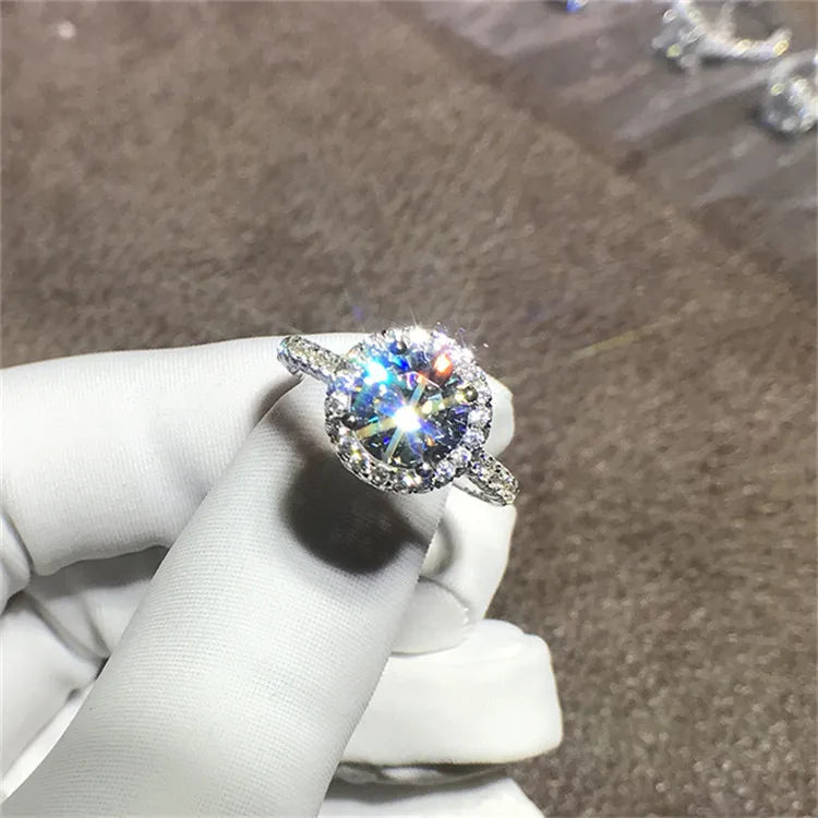 Cubic Zirconia White Gold Ring for Women - Bridal & Wedding