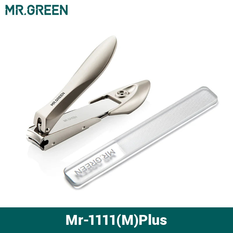 MR.GREEN Professional Nail Clipper Set – Anti-Splash Stainless Steel Fingernail & Toenail Cutter | Ergonomic Bionic Design Manicure & Pedicure Tool
