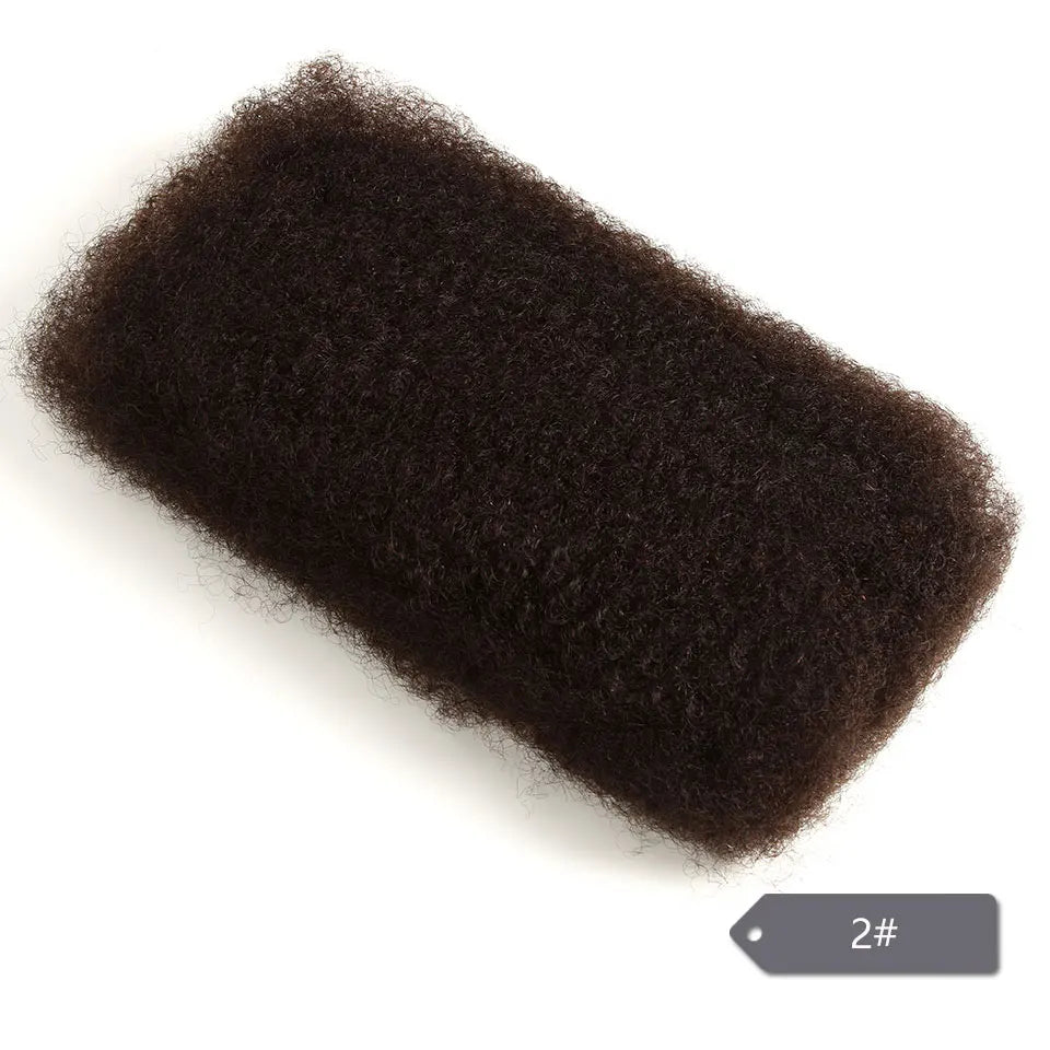 Sleek Afro Kinky Bulk Human Hair For Braiding Twist Peruvian QVR Remy Bulk Hair For Dreadlock Natural Color African Braids Hair