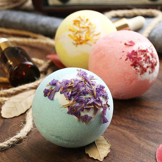 Essential Oil Bath Salt Balls - Bubble Bath Fizz for Tub and Shower