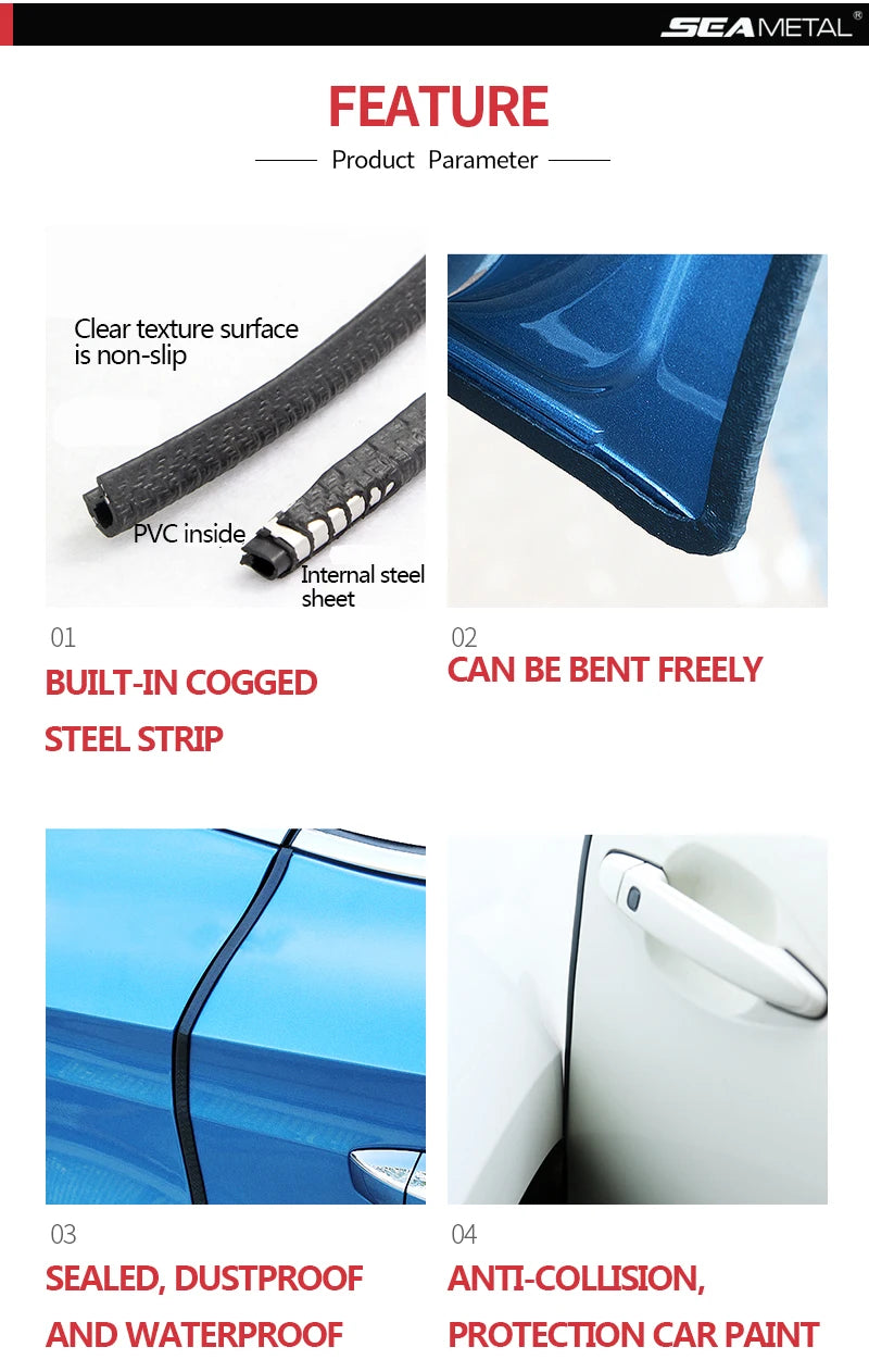 U-Shape Car Door Edge Guard Trim, 2 m, 5 m or 10 m - view 9