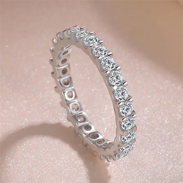Cubic Zirconia White Gold Ring for Women - Bridal & Wedding